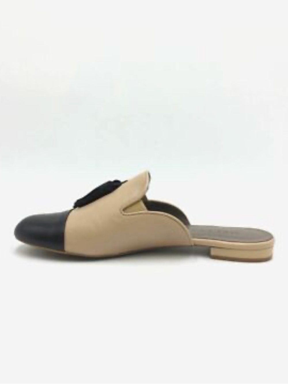 NEW MEUCCI TWO-TONE LEATHER MULES SIZE 9 1/2